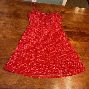 Princess Polly Red White Love Birds mini Dress size 6